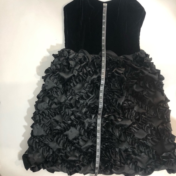 Marc Jacobs black silk velvet ruffle bustier dress - Picture 13 of 13